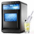 Ekojuce 44Lbs/24H Countertop Nugget Ice Maker Soft Chewable Pebble Nugget Ice Machine for Home, Kitchen, Office, Black